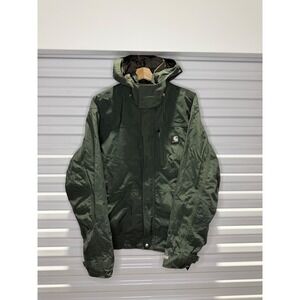 Carhartt J162 EVG Waterproof Breathable Jacket Mens Large Evergreen Green Hooded